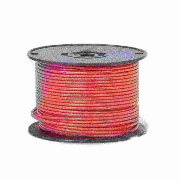 Remington Industries 8 AWG Gauge Primary Wire, Stranded Hook Up Wire, 25 ft Length, Red, 0.1285" Diameter, 60 Volts 8STRREDGPT25